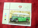 Timbru Malta 2021 - Autobuz , margine coala, Nestampilat