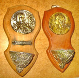859-Candele mici pereche Fecioara Maria stil Art Nouveau.