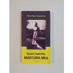 PARINTELE ARSENIE BOCA , MARTURIA MEA de PREOT PETRU VAMVULESCU , 2012