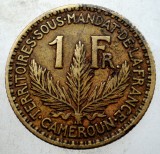 Moneda Camerun 1 Franc 1925, Colonie Franceza, F.673, Bronz-Aluminiu, Numismatica, Africa, Bronz-Aluminiu