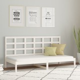 VidaXL Pat de zi fără saltea, alb, 80x200 cm, lemn masiv pin