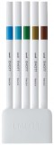 Set 5 finelinere - Emott No. 4, 0.4mm, culori metalizate | Uni