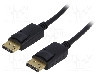 Cablu DisplayPort - DisplayPort, din ambele par&#355;i, DisplayPort mufa, 1.8m, negru, AKYGA - AK-AV-10