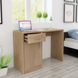 Cumpara ieftin Birou cu sertar și dulap, 100 x 40 x 73 cm, culoare stejar