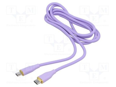 Cablu USB-C 2.0 GEMBIRD 1,5m violet 60W Power Delivery foto