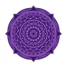 Sticker decorativ Mandala, Mov, 50 cm , 1070STK