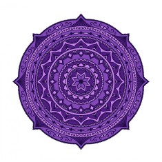 Sticker decorativ Mandala, Mov, 50 cm , 1070STK