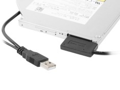 CABLU USB GEMBIRD adaptor, USB 2.0 (T) la slim S-ATA (T), 50cm, pt. SSD, DVD, cu USB suplimentar pt. extra power, negru, &amp;quot;A-USATA-01&amp;quot; (timbru verde 0. foto
