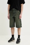 Dickies pantaloni scurti jeans barbati, culoarea verde, DK0A4ZASK571