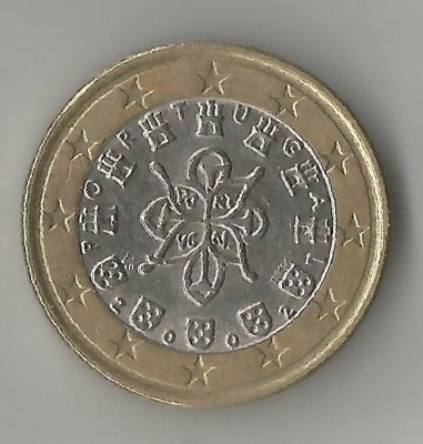 Portugalia, 1 euro de circulatie, 2002, circ. foto