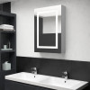 Dulap de baie cu oglinda si LED, gri beton, 50x13x70 cm GartenMobel Dekor, vidaXL