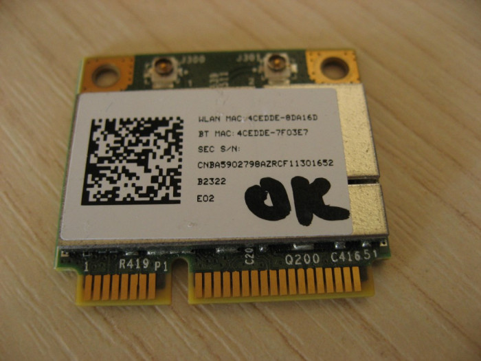 Placa wireless laptop Toshiba Satellite L650, BCM94313HMGB