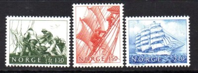 Norvegia 1981 - Vapoare cu panze, serie neuzata foto