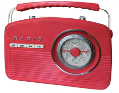 Aparat radio FM in stil retro, culoare Rosu foto