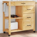 Cumpara ieftin Cărucior de bucătărie &bdquo;MONZA&rdquo;, 84x40x90 cm, lemn masiv de pin