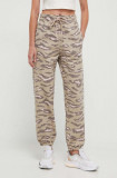 Adidas by Stella McCartney pantaloni de trening culoarea bej, cu model IN3628