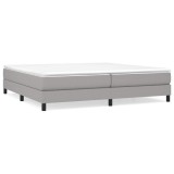 Cumpara ieftin Pat box spring cu saltea, gri deschis, 200x200 cm, textil