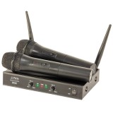 Microfon Wireless Dual Ibiza Party200UHFMK 2C UHF, 863.2 &amp; 864.2 MHz, Receptor, Volum Separat