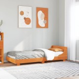 VidaXL Pat de zi fără saltea, maro ceruit, 90x200 cm, lemn masiv pin