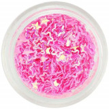 Flori pentru unghii roz strălucitor - cu gol &icirc;n mijloc