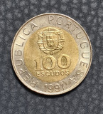 Portugalia 100 escudos 1991 Pedro Nunes, Europa