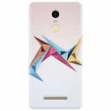 Husa silicon pentru Xiaomi Remdi Note 3, Abstract Minimalistic Colors Triangles
