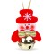 Ornament pentru brad - Om de zapada cu clopot - 11 x 10 cm Best CarHome