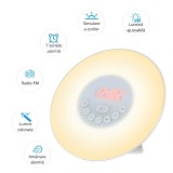 Ceas Desteptator, Zori de zi, cu lumina, radio si bluetooth, Oem