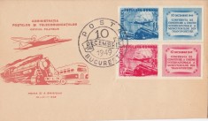 C12 - FDC Romania - Conf de constit a uniunii muncii in transp - LP258a - 1949 foto