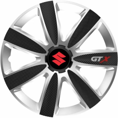 Set 4 Capace Roti GTX Carbon Gri-Negru R15, Pentru Suzuki foto