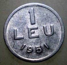 1.532 ROMANIA RPR 1 LEU 1951 foto