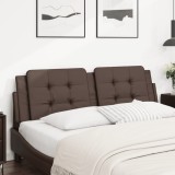 vidaXL Pernă pentru tăblie pat, maro, 160 cm, piele artificială