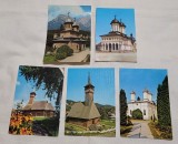 Biserica - Manastire Lot x 5 bucati Carte Postala, Nasterea Maicii Domnului, etc, Circulata, Sinaia, Printata