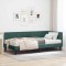 vidaXL Cadru de pat colțar cu saltea Verde &icirc;nchis 90 x 200 cm Catifea 3393900