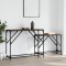 Mese console suprapuse, 2 buc, stejar maro, lemn prelucrat