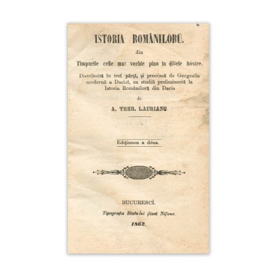 A. Treboniu Laurian, Istoria rom&amp;acirc;nilor, 1862 foto