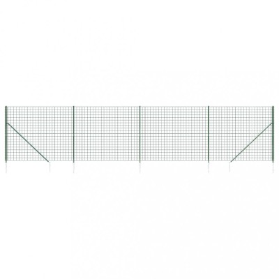 Gard plasa de sarma cu tarusi de fixare, verde, 1,8x10 m foto
