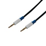 CABLU audio LOGILINK stereo (3.5 mm jack T/T), 1.5m, premium, conectori auriti, negru &quot;BASC15&quot; (timbru verde 0.08 lei)