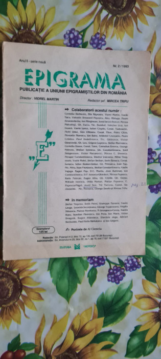 Revista Epigrama nr 2 1993