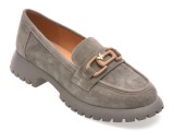 Mocasini GRYXX gri, V856G45, din piele intoarsa