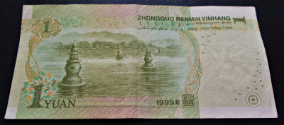 BANCNOTA 1 YUAN - RP CHINEZA / CHINA, anul 1999 *cod 421 foto