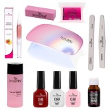 Kit Oja Semipermanenta SensoPRO Milano One Step 7ml cu Lampa UV Pink Power