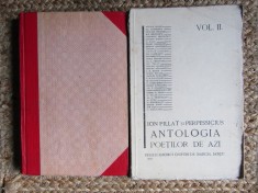 Antologia Poetilor de Azi - Ion Pillat &amp; Perpessicius (2 Vol) - Editie Princeps 1925 - Cartea Romaneasca - Bibliofilie