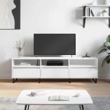 Cumpara ieftin Comodă TV, alb, 150x30x44,5 cm, lemn prelucrat