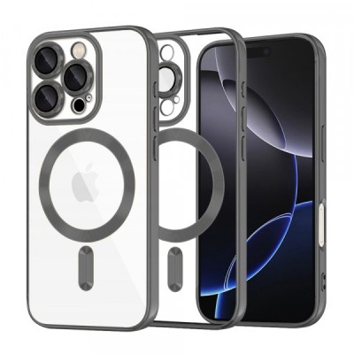 Husa MagSafe pentru Apple iPhone 16 Pro Max, Techsuit, Luxury Crystal, Neagra foto