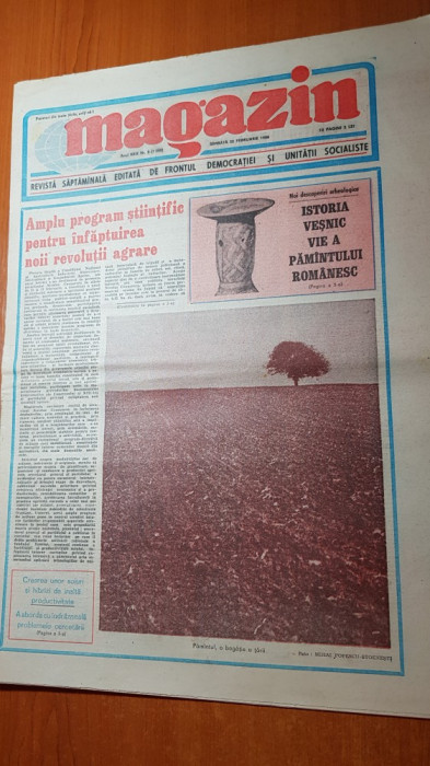 ziarul magazin 22 februarie 1986-program pt infaptuirea noii revolutii agrare