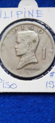 FILIPINE 1 PISO 1972 JOSE RIZAL foto