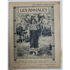 LES ANNALES , REVUE UNIVERSELLE , ILLUSTREE , HEBDOMADAIRE , 15 MAI 1921 , VEZI DESCRIEREA !