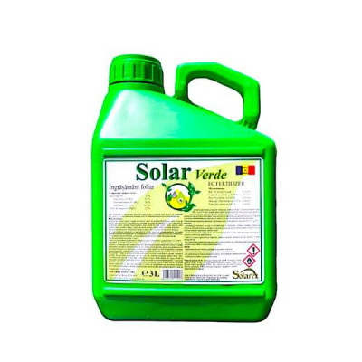 Solar Verde 3 L, ingrasamant foliar lichid, Solarex, pe baza de Azot, Magneziu si microelemente (Bor, Cupru, Fier, Mangan, Zinc) pentru culturile de c foto