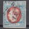 ROMANIA 1869 LP 29 b CAROL I CU FAVORITI VALOAREA 50 BANI STAMPILA BUCURESTI